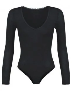 Simone Perele Body Manches Longues Simone Pérèle Cocooning (Noir) -Soutien Gorge Soldes body manches longues simone perele cocooning noir 2