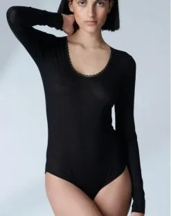 Simone Perele Body Manches Longues Simone Pérèle Cocooning (Noir)