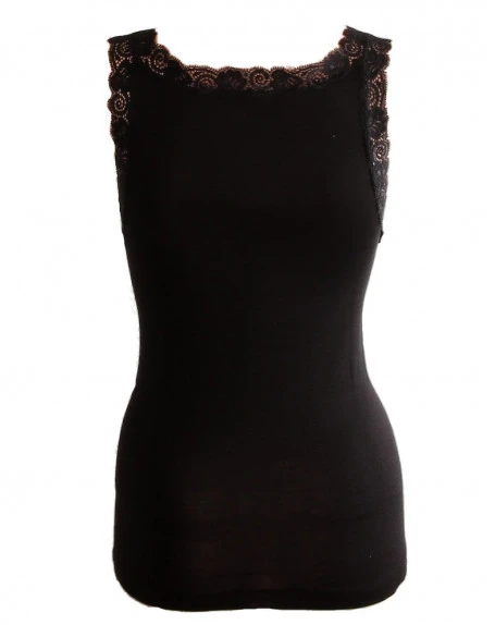 Débardeur Dentelle Leavers Oscalito 3300 (Noir) 4 Débardeur Dentelle Leavers Oscalito 3300 (Noir) – Image 2