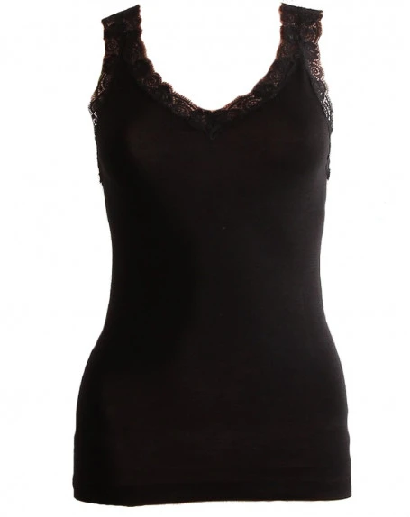 Débardeur Dentelle Leavers Oscalito 3300 (Noir) 3 Débardeur Dentelle Leavers Oscalito 3300 (Noir)