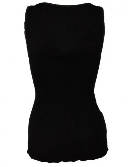 Débardeur Oscalito Plissé Bord Satin 4247 (Noir) 4 Débardeur Oscalito Plissé Bord Satin 4247 (Noir) – Image 2