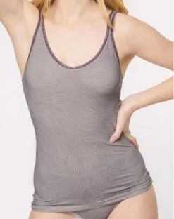 Lot De 2 Débardeurs Bretelles Spaghettis Sloggi GO Coton Bio (Grey Comb)