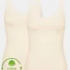 Lot De 2 Débardeurs Bretelles Spaghettis Sloggi GO (Coton Bio) Poudré