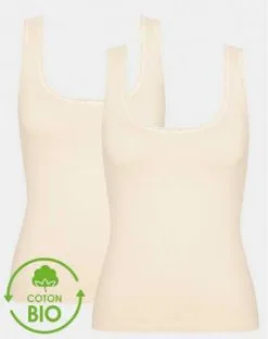 Lot De 2 Débardeurs Sloggi GO (Coton Bio) Poudré