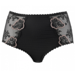 LOUISA BRACQ ELISE NOIR BRODERIE NUDE CULOTTE 419-50