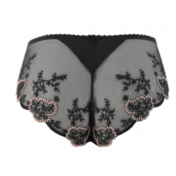 LOUISA BRACQ ELISE NOIR BRODERIE NUDE SHORTY 419-40