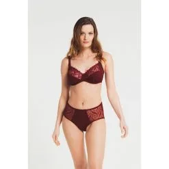 Louisa Bracq Julia Culotte Taille Haute Cardinal -Soutien Gorge Soldes louisa bracq julia culotte taille haute cardinal 1 2