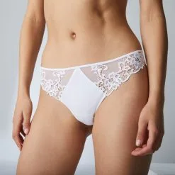 SIMONE PERELE SAGA BLANC STRING 15C700 -Soutien Gorge Soldes perele saga shorty 9