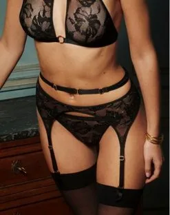 Porte-jarretelles Twist And Love Aubade Boîte à Désir (Noir)