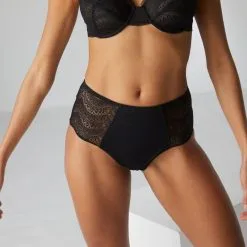 SIMONE PERELE KARMA NOIR CULOTTE TAILLE HAUTE 12V770