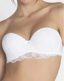 Soutien-gorge Bandeau à Bretelles Amovibles Lise Charmel Féérie Couture (Blanc) -Soutien Gorge Soldes soutien gorge bandeau a bretelles amovibles lise charmel feerie couture blanc 2