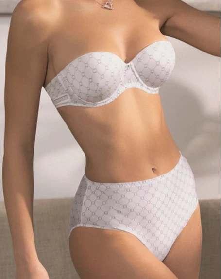 Soutien-gorge Bandeau Bretelles Amovibles Antigel Bijou Du Jour (Blanc Bijou) 4 Soutien-gorge Bandeau Bretelles Amovibles Antigel Bijou Du Jour (Blanc Bijou) – Image 2