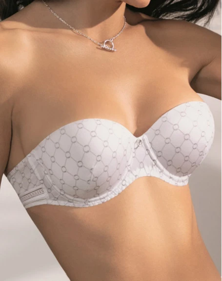 Soutien-gorge Bandeau Bretelles Amovibles Antigel Bijou Du Jour (Blanc Bijou) 3 Soutien-gorge Bandeau Bretelles Amovibles Antigel Bijou Du Jour (Blanc Bijou)