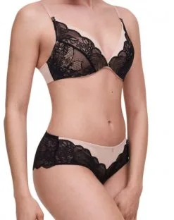 Soutien-gorge Coque Plongeant Chantelle Midnight Flowers (Noir) -Soutien Gorge Soldes soutien gorge coque plongeant chantelle midnight flowers noir 2
