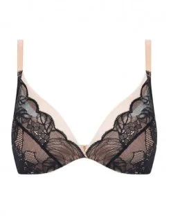 Soutien-gorge Coque Plongeant Chantelle Midnight Flowers (Noir) -Soutien Gorge Soldes soutien gorge coque plongeant chantelle midnight flowers noir 3