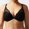 Soutien-gorge Coque Plunge Chantelle Fleurs (Noir) -Soutien Gorge Soldes soutien gorge coque plunge chantelle fleurs noir