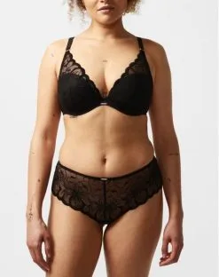 Soutien-gorge Coque Plunge Chantelle Fleurs (Noir) -Soutien Gorge Soldes soutien gorge coque plunge chantelle fleurs noir 2