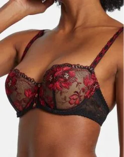 Soutien-gorge Corbeille Aubade Mélodie D'été (Black Cherry) -Soutien Gorge Soldes soutien gorge corbeille aubade melodie d ete black cherry 1