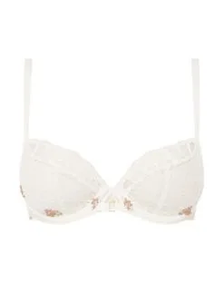 Soutien-gorge Emboîtant Chantelle Fleurs (Ivoire Doré) -Soutien Gorge Soldes soutien gorge emboitant chantelle fleurs ivoire dore 3