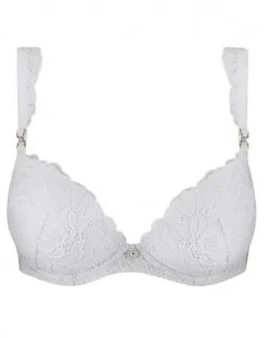 Soutien-gorge Plunge Coque Aubade Mon Bijou (Blanc) -Soutien Gorge Soldes soutien gorge plunge coque aubade mon bijou blanc 3
