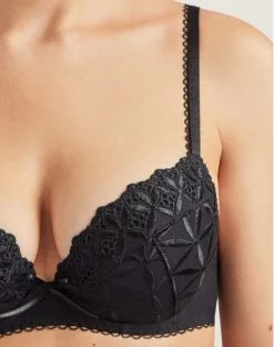 Soutien-gorge Plunge Coussinet Aubade Bahia & Moi (Noir) -Soutien Gorge Soldes soutien gorge plunge coussinet aubade bahia moi noir 2