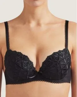 Soutien-gorge Plunge Coussinet Aubade Bahia & Moi (Noir)
