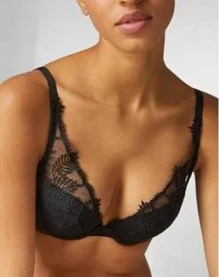 Simone Perele Soutien-gorge Push-up Plongeant Simone Pérèle Bloom (Noir) -Soutien Gorge Soldes soutien gorge push up plongeant simone perele bloom noir 2