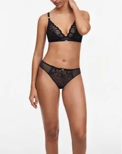 Soutien-gorge Sans Armature Chantelle Fleurs (Noir) -Soutien Gorge Soldes soutien gorge sans armature chantelle fleurs noir 2