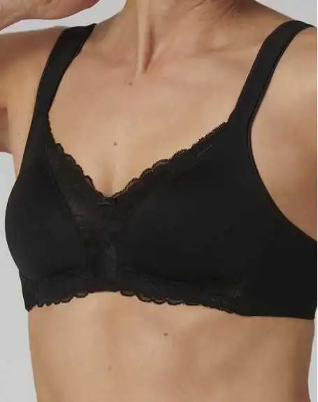 Soutien-gorge Sans Armature Triumph Modern Lace+Cotton (Noir) 3 Soutien-gorge Sans Armature Triumph Modern Lace+Cotton (Noir)