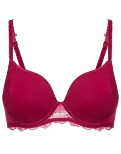 Simone Perele Soutien-gorge Spacer Plunge Simone Pérèle Rêve (Cranberry) -Soutien Gorge Soldes soutien gorge spacer plunge simone perele reve cranberry 2