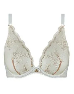 Soutien-gorge Triangle Plunge Aubade Trésor Infini (White Wind) -Soutien Gorge Soldes soutien gorge triangle plunge aubade tresor infini white wind 4