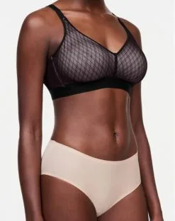 Soutien-gorge Triangle Sans Armature Chantelle Smooth Lines (Noir/Beige) -Soutien Gorge Soldes soutien gorge triangle sans armature chantelle smooth lines noirbeige 2