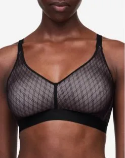 Soutien-gorge Triangle Sans Armature Chantelle Smooth Lines (Noir/Beige)