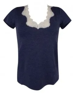 T-shirt Manches Courtes Antigel Simply Perfect (Bleu Chiné Nacre) -Soutien Gorge Soldes t shirt manches courtes antigel simply perfect bleu chine nacre 2