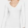 T-shirt Thermique Manches Longues Col V Impetus Thermo (Blanc) -Soutien Gorge Soldes t shirt thermique manches longues col v impetus thermo blanc