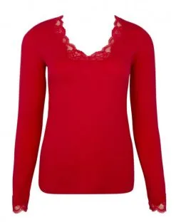 Tee Shirt Manches Longues Col En V Antigel Simply Perfect (Rouge Capucine) -Soutien Gorge Soldes tee shirt manches longues col en v antigel simply perfect rouge capucine 2