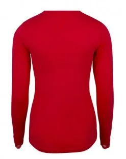 Tee Shirt Manches Longues Col En V Antigel Simply Perfect (Rouge Capucine) -Soutien Gorge Soldes tee shirt manches longues col en v antigel simply perfect rouge capucine 3