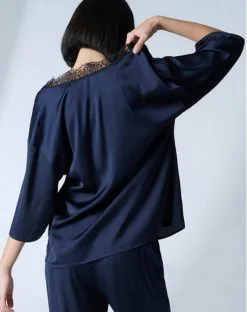 Simone Perele Top Manches 3/4 Simone Pérèle Satin Secrets (Pleine Lune) -Soutien Gorge Soldes top manches 34 simone perele satin secrets pleine lune 2