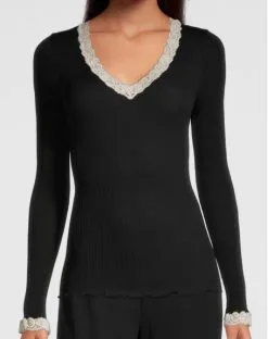 Top Manches Longues Oscalito 3404 (Black Beige)