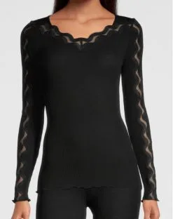 Top Manches Longues Oscalito 6656 (Noir)