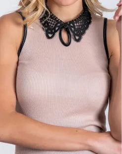 Top Sans Manche Moretta (Peau)